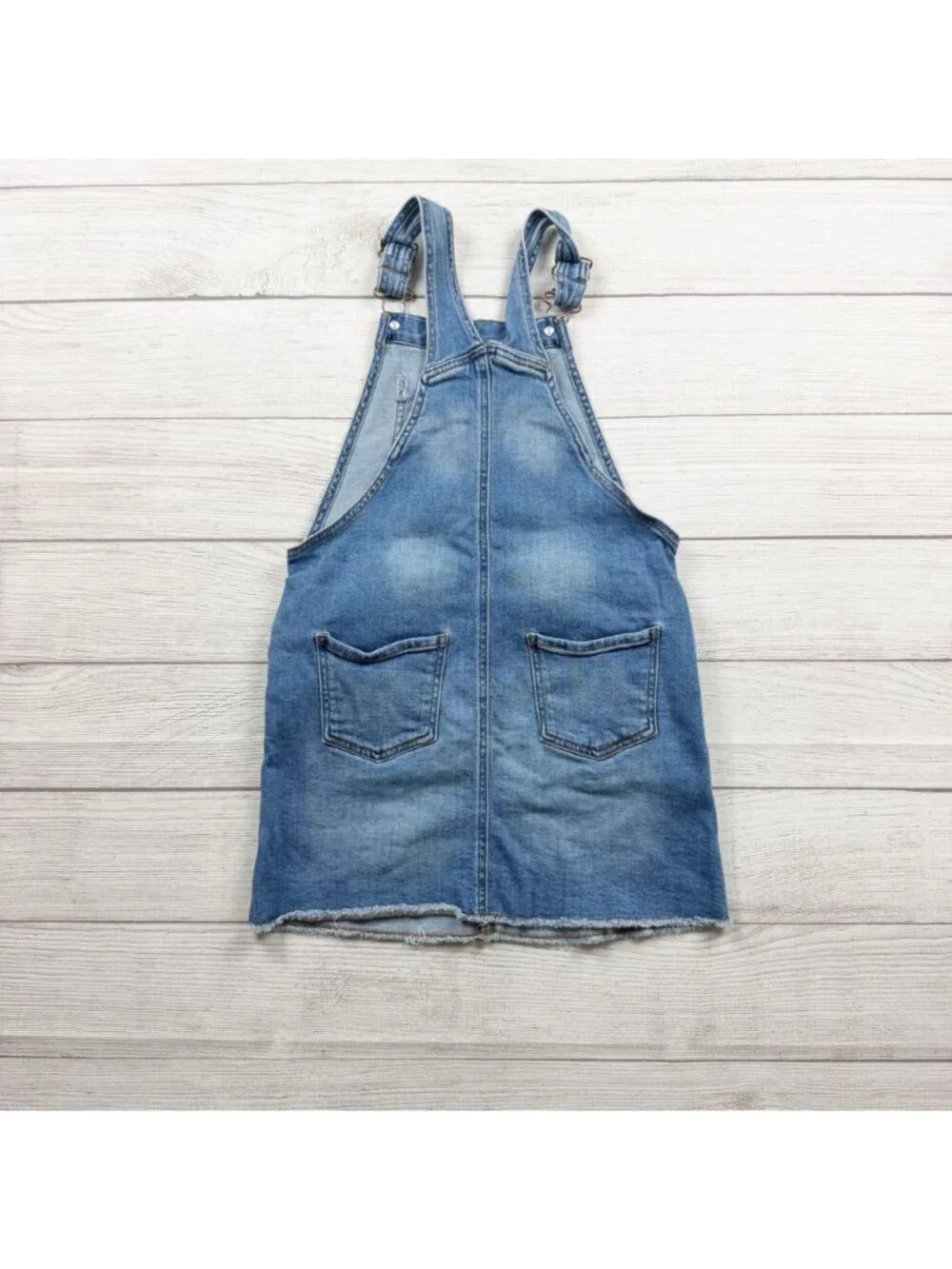OshKosh BGosh Girls Denim Overall Dress Skirtalls Adjustable Straps Pockets 10